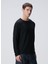 Siyah Erkek Bisiklet Slim Fit Düz Kazak 1092041 4