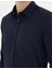 Lacivert Slim Fit Armürlü Uzun Kollu Gömlek 7