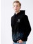 Kapüşonlu Relaxed Baskılı Siyah Erkek Şardonlu Sweatshirt E-Brush 3