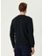 Lacivert Erkek Bisiklet Slim Fit Düz Sweatshirt 1092998 5