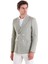Yeşil Slim Fit Düz Sivri Yaka Kruvaze Klasik Ceket 1