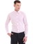 Pembe Comfort Fit Çizgili %100 Pamuklu Slim Yaka Uzun Kollu Casual Gömlek 3