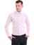Pembe Comfort Fit Çizgili %100 Pamuklu Slim Yaka Uzun Kollu Casual Gömlek 4