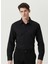 Slim Fit Klasik Yaka Siyah Erkek Gömlek 1087379 2