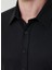 Slim Fit Klasik Yaka Siyah Erkek Gömlek 1087379 6