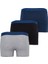 9472 ERKEK MODERN BASİCS SHORTY 3 LÜ GRİ-LACİVERT-SİYAH-126 BOXER 2