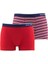 9551 ERKEK STRİPES 2 Lİ KIRMIZI BOXER 1