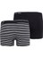 Erkek Boxer 2'li Paket Stripes 9551 - Siyah 2