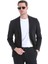 Siyah Performans Suit Slim Fit Düz Takım Elbise 5