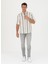 Slim Fit Düğmeli Yaka Çizgili Haki Erkek Gömlek Nova 4