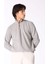 Gri Erkek Fermuarlı Basic Düz Sweatshirt MML4WM-SWT9517 3