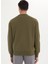 Haki Basic Bisiklet Yaka Pamuklu Regular Fit Erkek Sweatshirt Essentıals 3