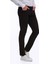 Siyah Regular Fit Düz Pamuklu 5 Cep Kot Pantolon 4