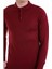 Bordo Comfort Fit Düz Polo Yaka Yünlü Kazak 5