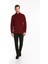 Bordo Comfort Fit Düz Düğmeli Yaka 100% Pamuklu Uzun Kollu Klasik Gömlek 3