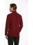 Bordo Comfort Fit Düz Düğmeli Yaka 100% Pamuklu Uzun Kollu Klasik Gömlek 4
