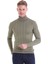 Yeşil Comfort Fit Fitilli Balıkçı Yaka Yünlü Kazak 1
