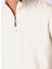 Ekru Erkek Fermuarlı Basic Düz Sweatshirt MML4WM-SWT9517 4