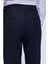 Lacivert Slim Fit Yandan Cepli Yünlü Kumaş Pantolon 2