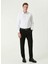 Beyaz Erkek Gömlek Slim Fit Diyagonal Gömlek 1092977 3