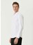 Beyaz Erkek Gömlek Slim Fit Diyagonal Gömlek 1092977 4