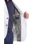 Beyaz Comfort Fit Düz Mono Yaka Casual Keten Ceket 4