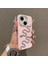 Apple iPhone 13 Uyumlu Kılıf Zebana Serpent Kadife Kumaş Kılıf Pembe 1