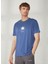 Bisiklet Yaka Baskılı Lacivert Erkek T-Shirt Yelken 2