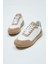 Beyaz-Vizon Erkek Deri Sneaker 698 1054-1 Erk Ayk Y23 2