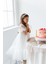 Beyaz Flower Girl Maxi Elbise 1