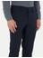 Lacivert Armürlü Slim Fit Kanvas Pantolon 5