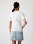 Kadın Beyaz Modern Kısa Kollu T-Shirt 7