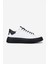 Beyaz-Siyah Erkek Deri Sneaker 352 21233 Erk Ayk SK24-25 1