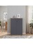 Rio 3 Raflı Kapaklı Kitaplık-Antrasit-Kontra 72X109X34 cm (Gxyxd) 1