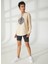 W-Alves Bej Kapüşon Yaka Relaxed Fit Nakışlı Kadın Sweatshirt 3
