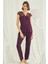 Kadın Bordo Kısa Kollu Pijama Takım 18420 2