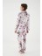 Kadın Mor Uzun Kollu Pijama Takım 18401 4