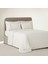 Ahter Çift Kişilik Nevresim Takımı %100 Organik Pamuk Saten Brodeli Bej 200X220 cm 1