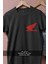Oversize Kırmızı Kanatlı Honda Cep Tasarımlı Unisex T-Shirt 2