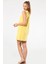 620 Sarı Kadın Rahat Askılı Elbise Gecelik 4