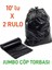 Jumbo Çöp 10'lu 2 Adet Poşeti Endüstriyel Battal Çöp Torbası 75 x 90 cm 1