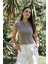 Kensal Dar Kesim Vizon T-Shirt 4