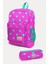 Kids Neon Pembe Su Yeşili Kalp Desenli 2'li Okul Çanta Seti - Kız Çocuk 1