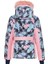 Lacivert - Pembe Kız Çocuk Desenli Kayak Montu OXW1002_WILL 3