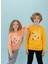 Somon Kız Çocuk Bisiklet Yaka Sweatshirt HRBTXT306 2