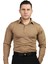 Koyu Bej Uzun Kollu Taktik Polo Yaka Tişört, 2 Cepli Uzun Kollu T-Shirt 1