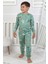 Isob Yeşil Minec Desenli %100 Pamuk Erkek Çocuk Pijama Takımı 3-8 Yaş 51305-Y 1