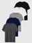 Siyah Beyaz Lacivert Gri Antrasit Relaxed Fit Pamuklu Erkek 5'li T-Shirt 1