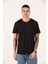 Siyah Beyaz Lacivert Gri Antrasit Relaxed Fit Pamuklu Erkek 5'li T-Shirt 4