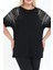 Bambu Bluz Yarasa Kol Taş Detaylı M-6xl 2